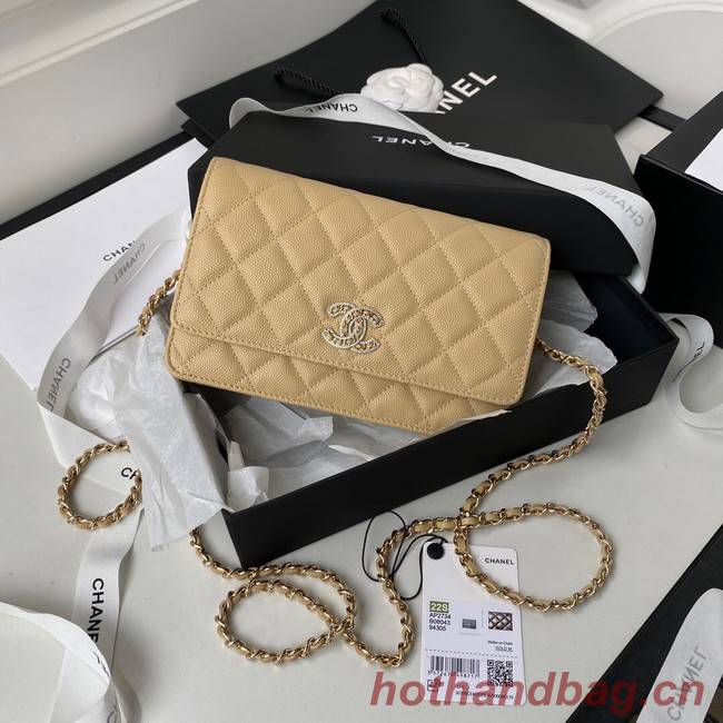 Chanel Grained Calfskin small Shoulder Bag AP2734 apricot