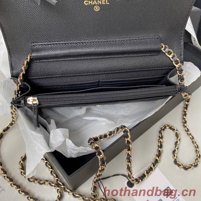 Chanel Grained Calfskin small Shoulder Bag AP2734 black