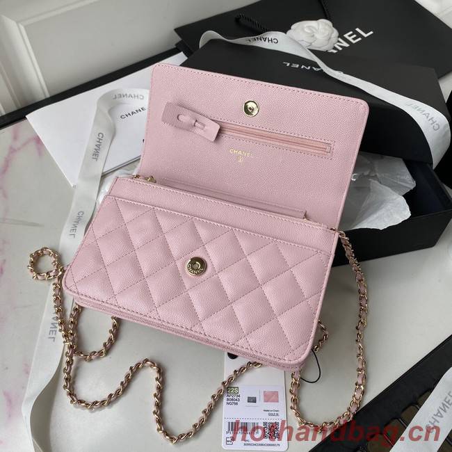 Chanel Grained Calfskin small Shoulder Bag AP2734 pink