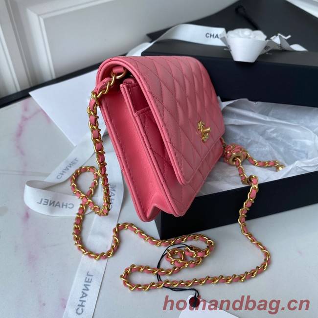 Chanel Lambskin Flap Shoulder Bag AP1450 pink