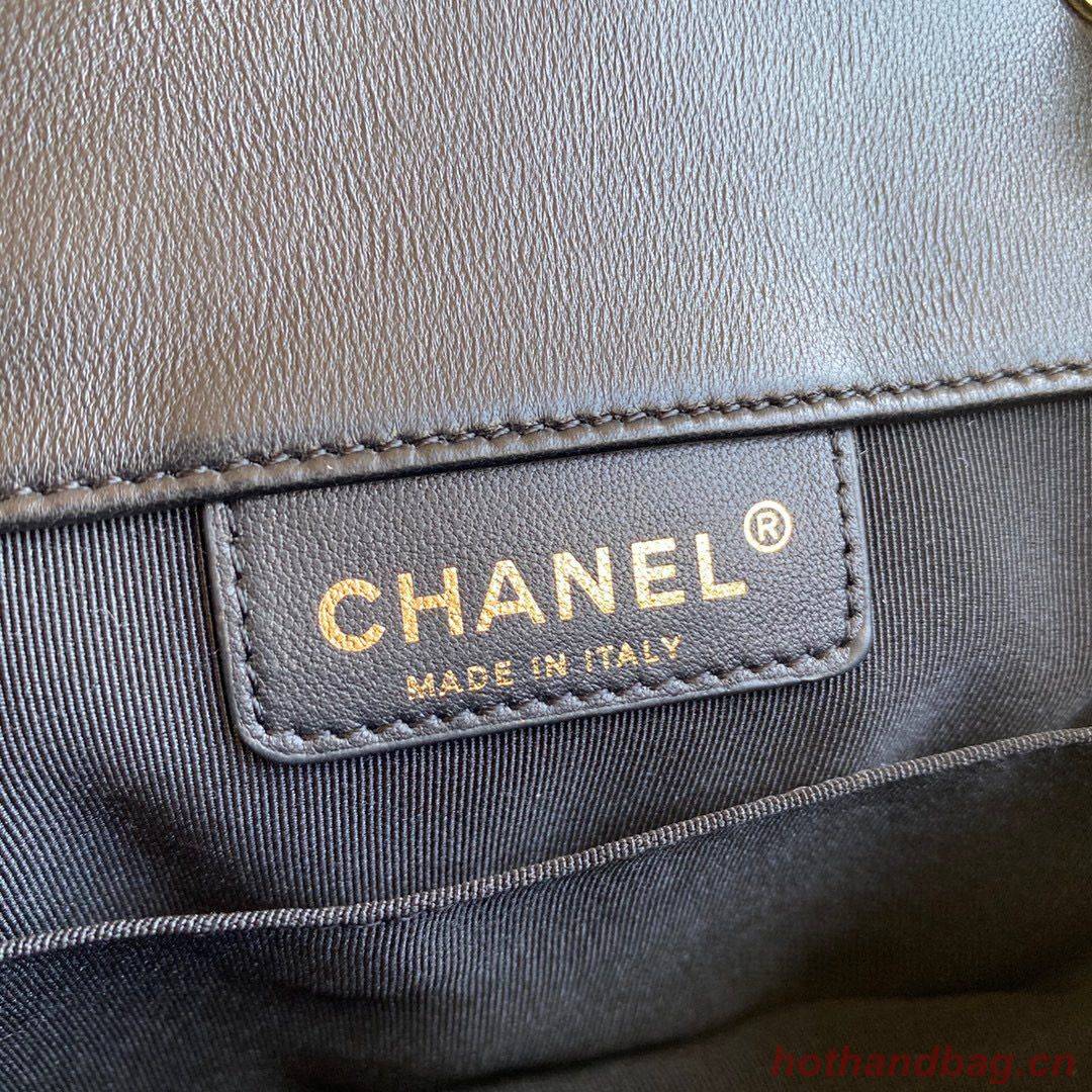 Chanel small flap Lingge bubble bag Calfskin & Gold-Tone Metal AS2232 black