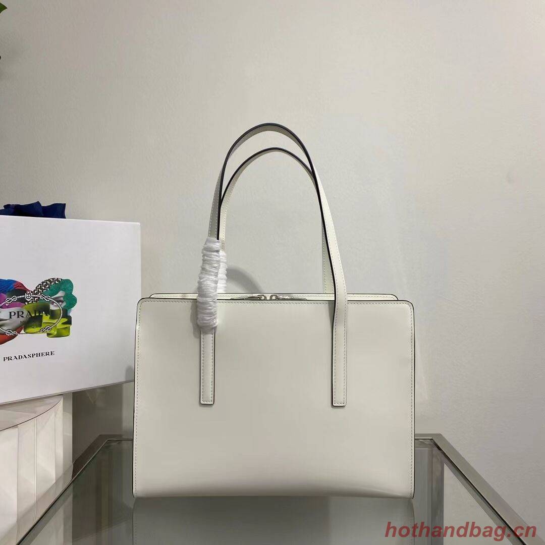 Prada Re-Edition 1995 brushed-leather medium handbag 1BA350 white