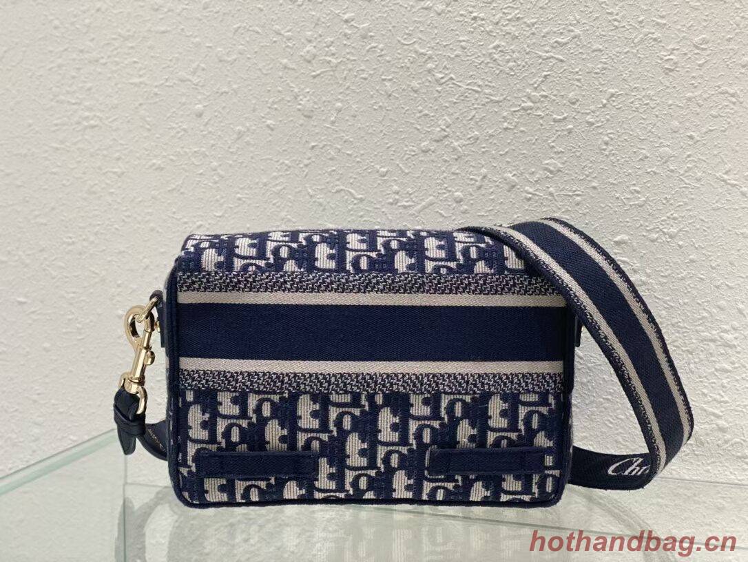 DIOR BOBBY BAG Embroidery C0803 dark blue