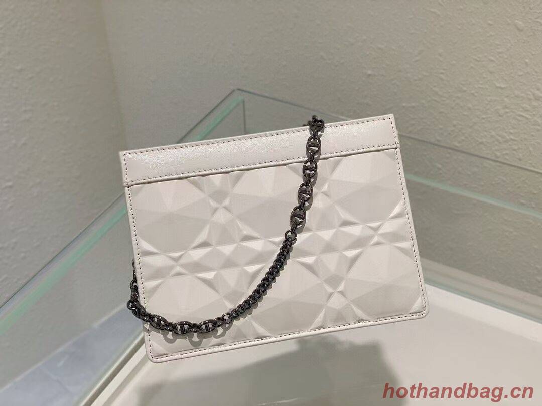 DIOR MINI BOBBY BAG Cannage Calfskin C2806 white