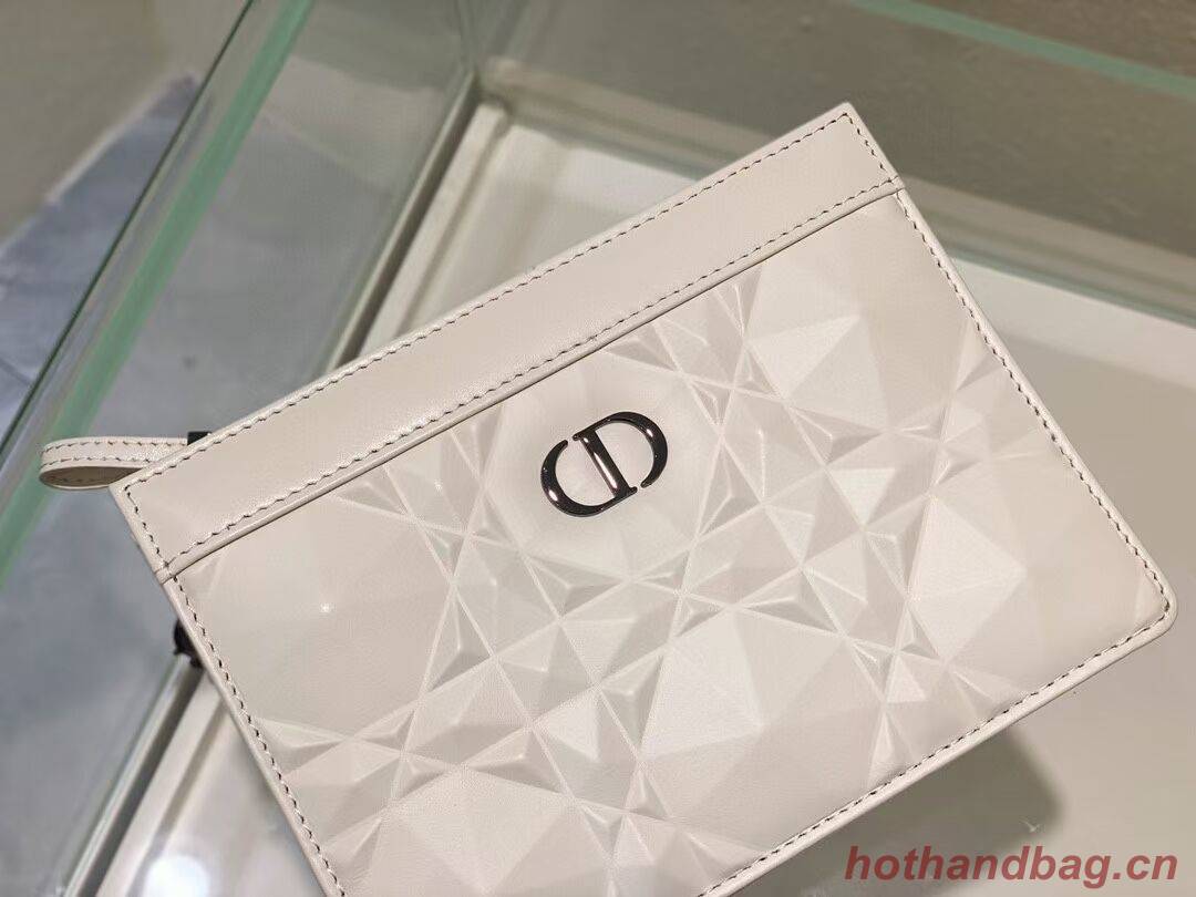 DIOR MINI BOBBY BAG Cannage Calfskin C2806 white