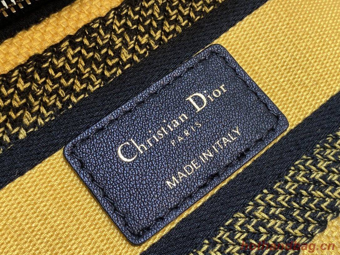 Dior MEDIUM LADY D-LITE BAG Embroidered C0420 yellow