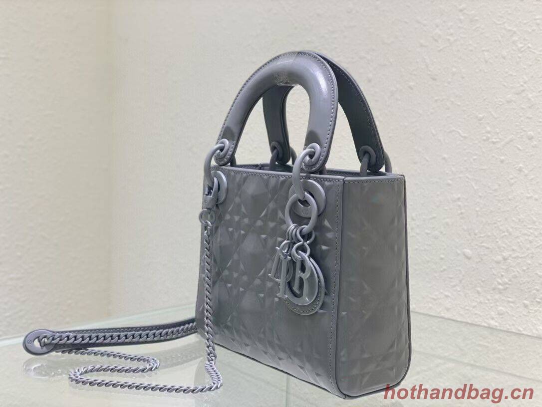 MINI LADY DIOR BAG Cannage Calfskin C2815 gray