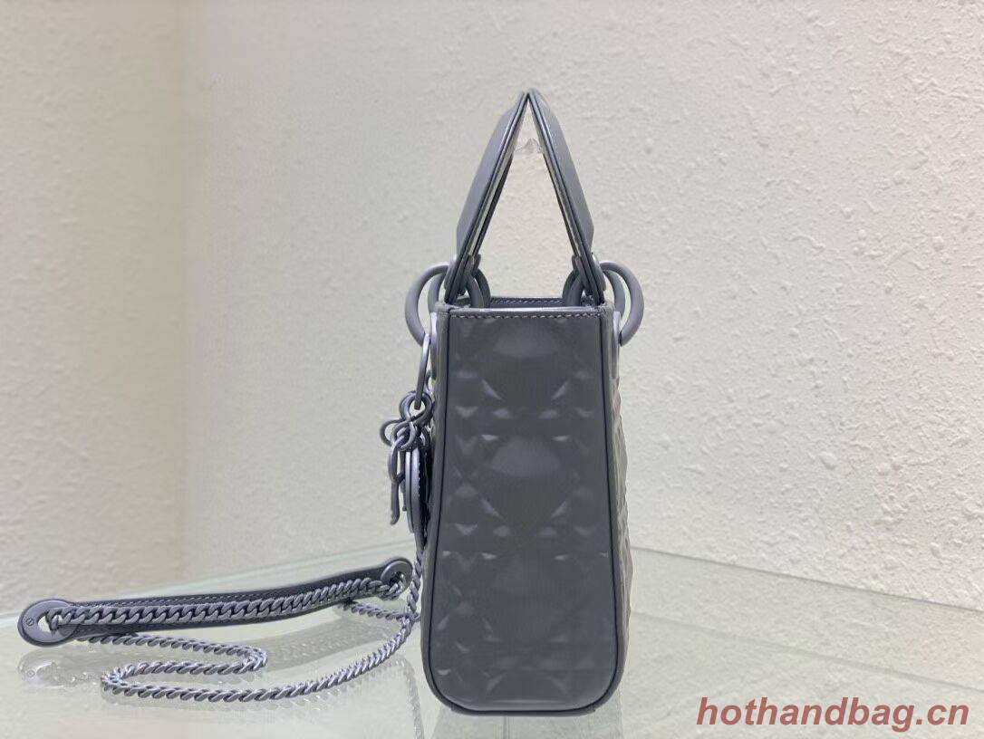 MINI LADY DIOR BAG Cannage Calfskin C2815 gray