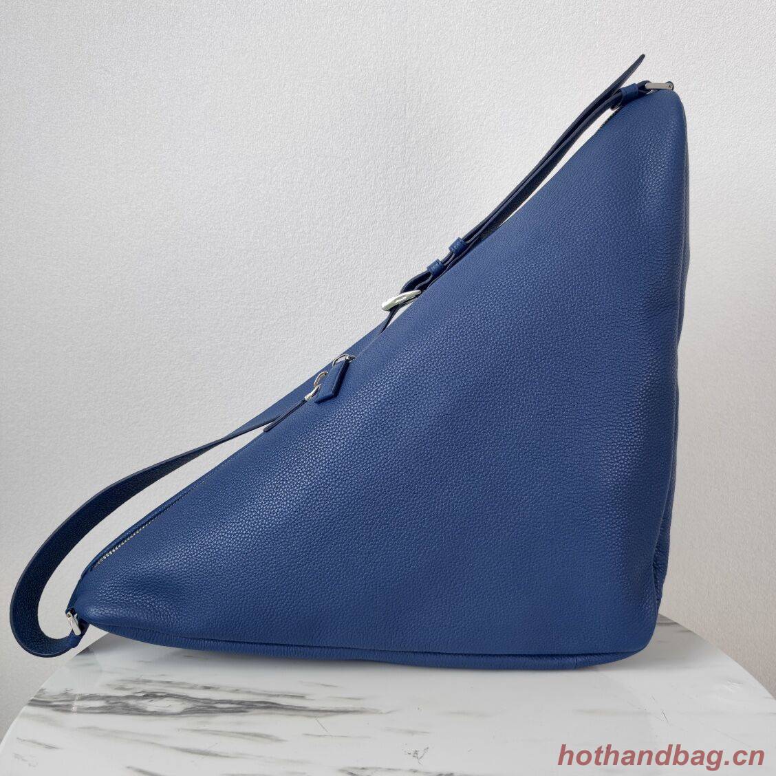 Prada Deer skin Leather Triangle shoulder bag 2VD012 blue