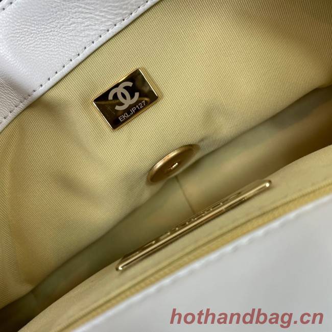 Chanel 19 flap bag AS1160 White&Rainbow line