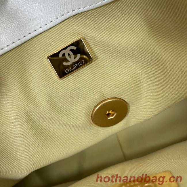 Chanel 19 flap bag AS1161 White&Rainbow line