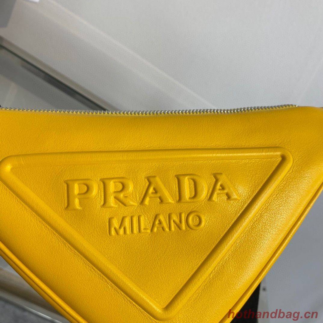 Prada Padded Nappa Leather Shoulder Bag 1BH190 Yellow