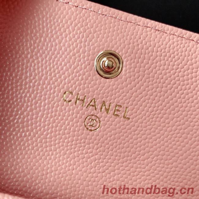 Chanel card holder Calfskin AP2735 pink