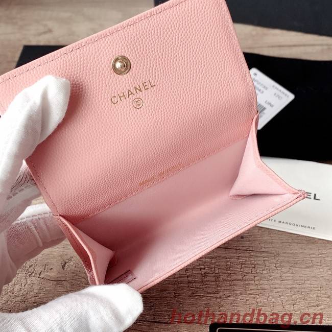 Chanel card holder Calfskin AP2735 pink