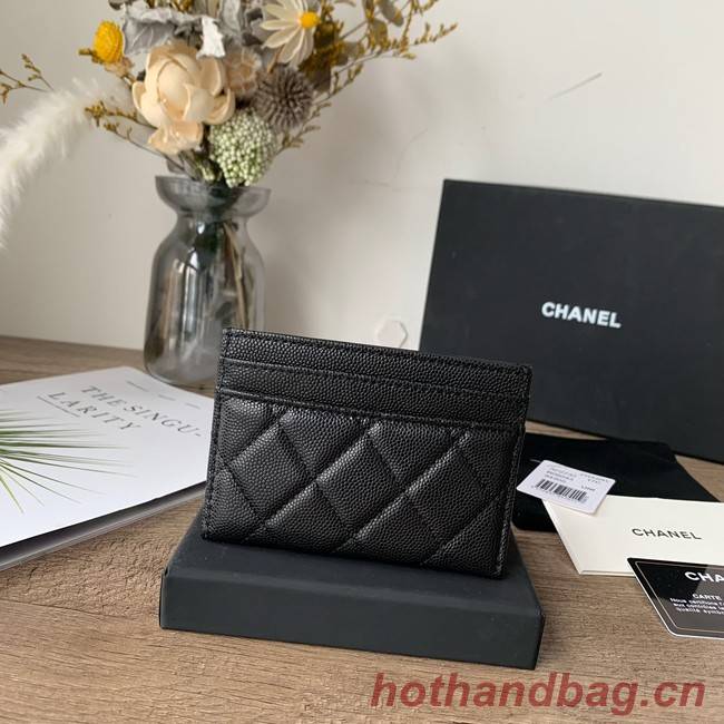 Chanel card holder Calfskin AP2737 black