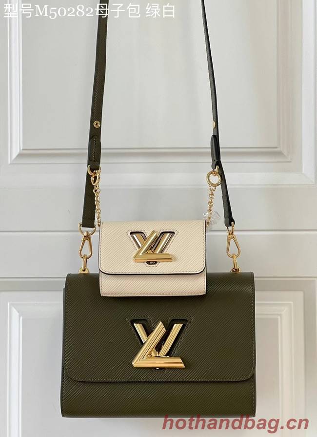 Louis Vuitton TWIST PM M59886 Kaki & Quartz White