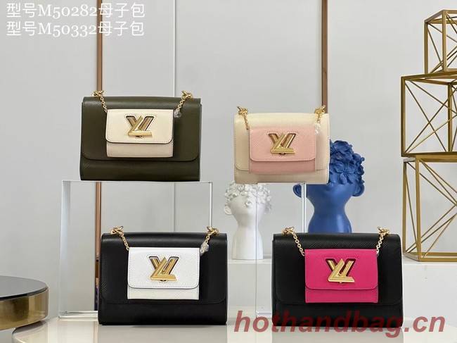 Louis Vuitton TWIST PM M59886 Taupe Brown & Pink