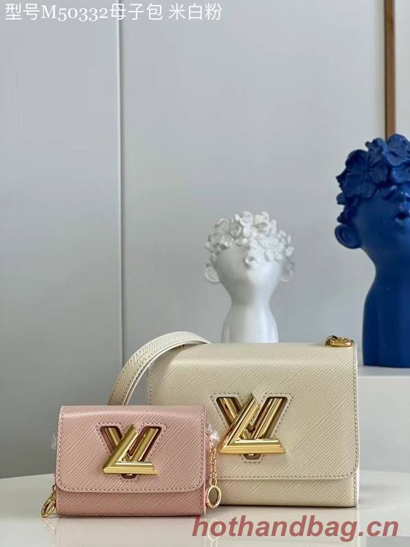 Louis Vuitton TWIST PM M59886 Taupe Brown & Pink