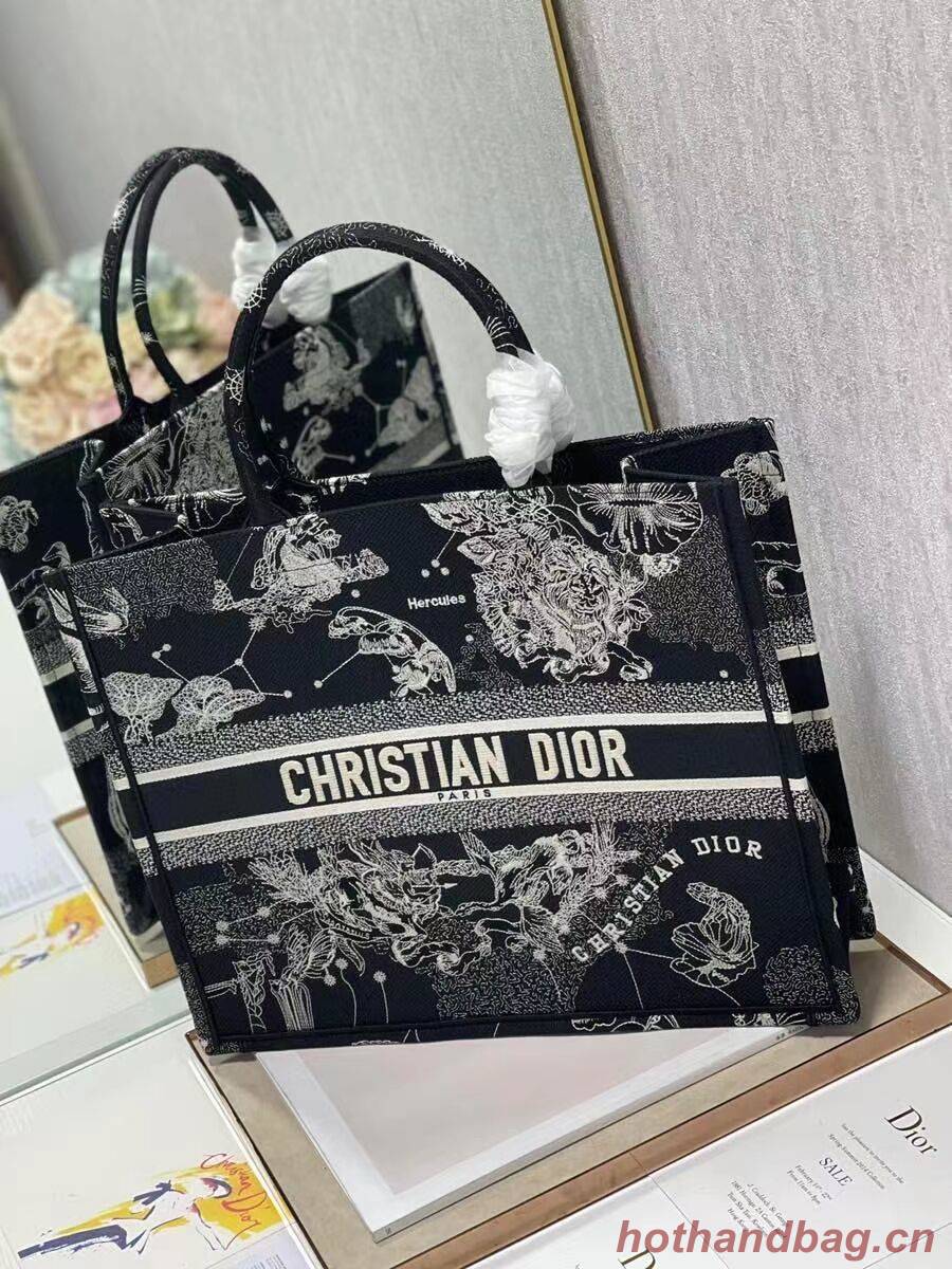 DIOR BOOK TOTE Embroidery C1286-31 black