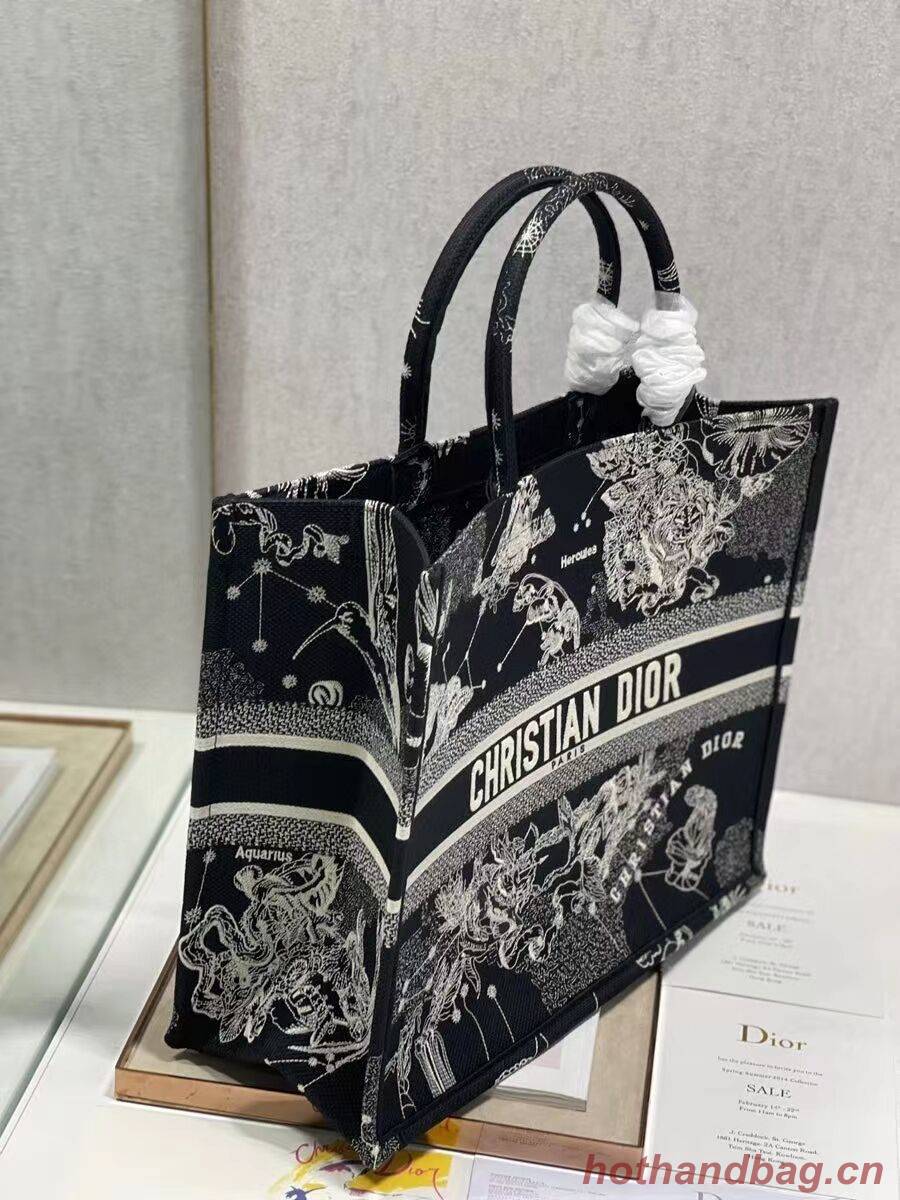 DIOR BOOK TOTE Embroidery C1286-31 black