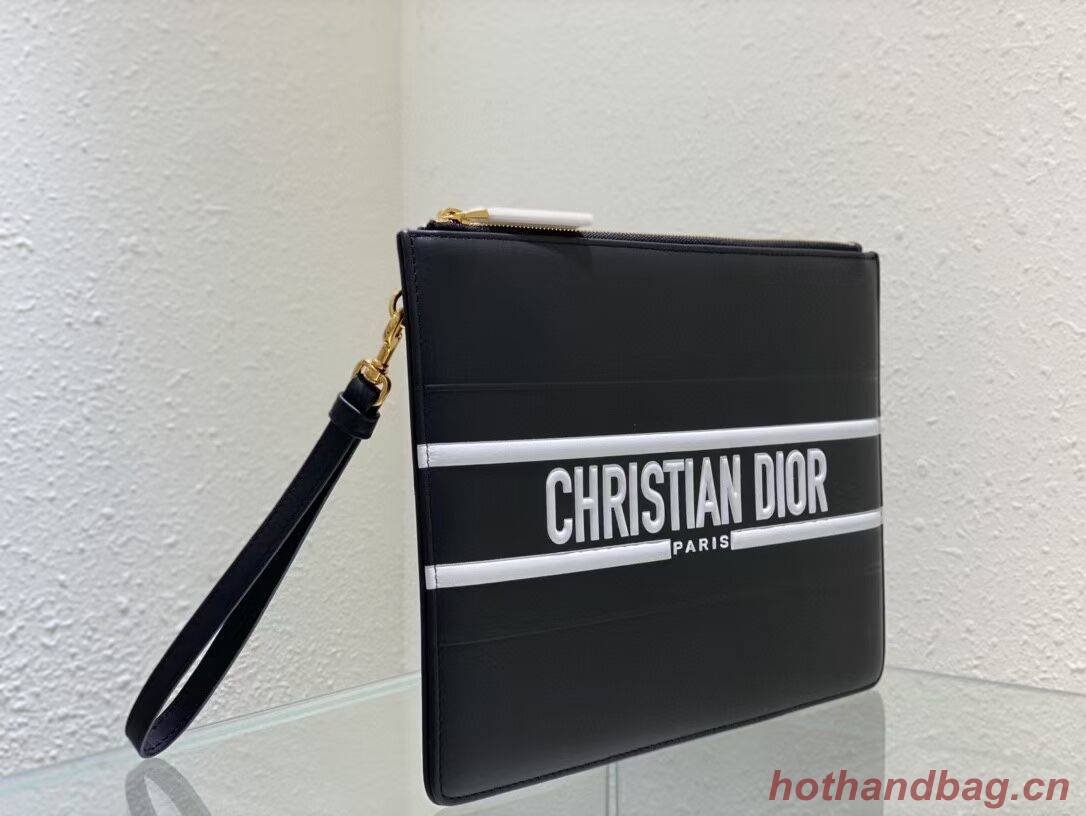 Dior Calfskin Cluth Bag C9181 Black