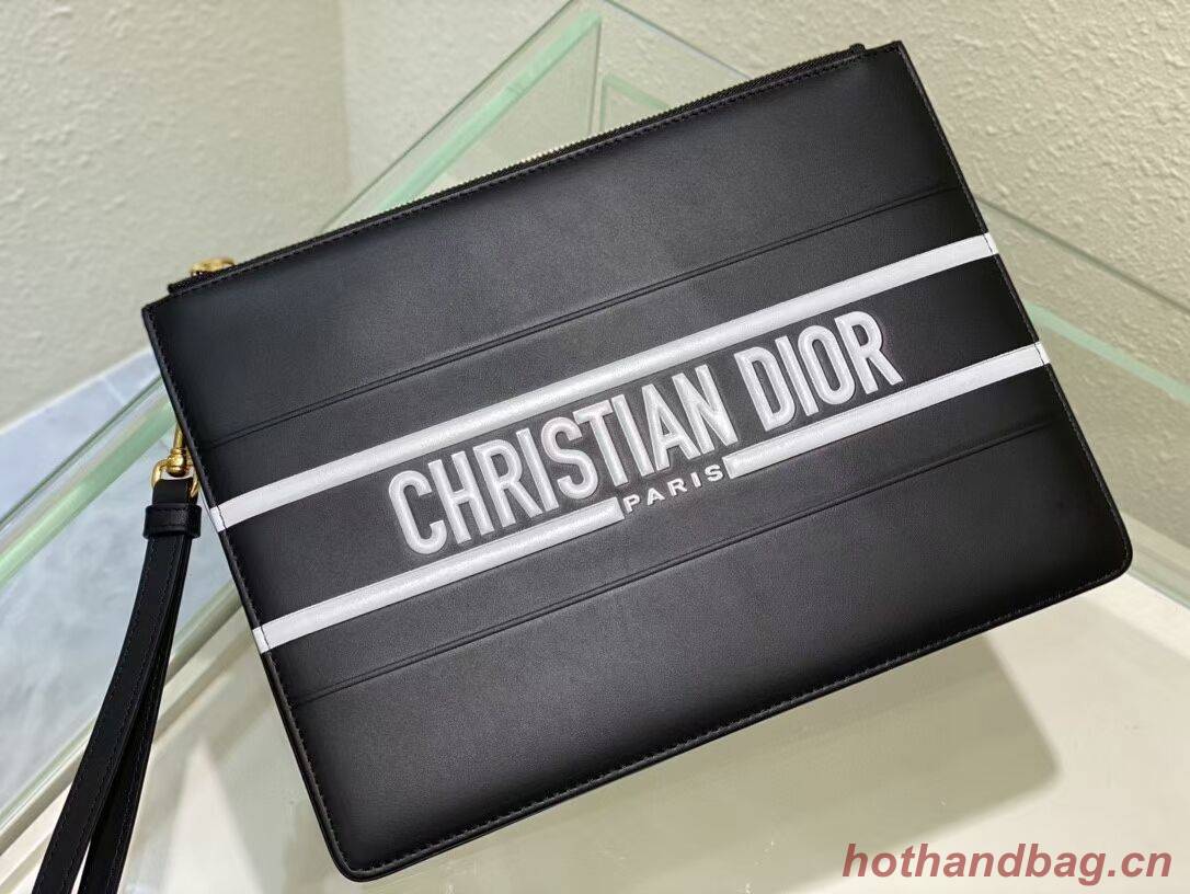 Dior Calfskin Cluth Bag C9181 Black