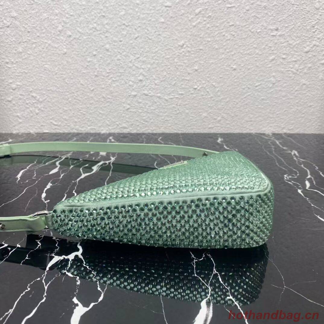 Prada crystal handbag 1VH243 green