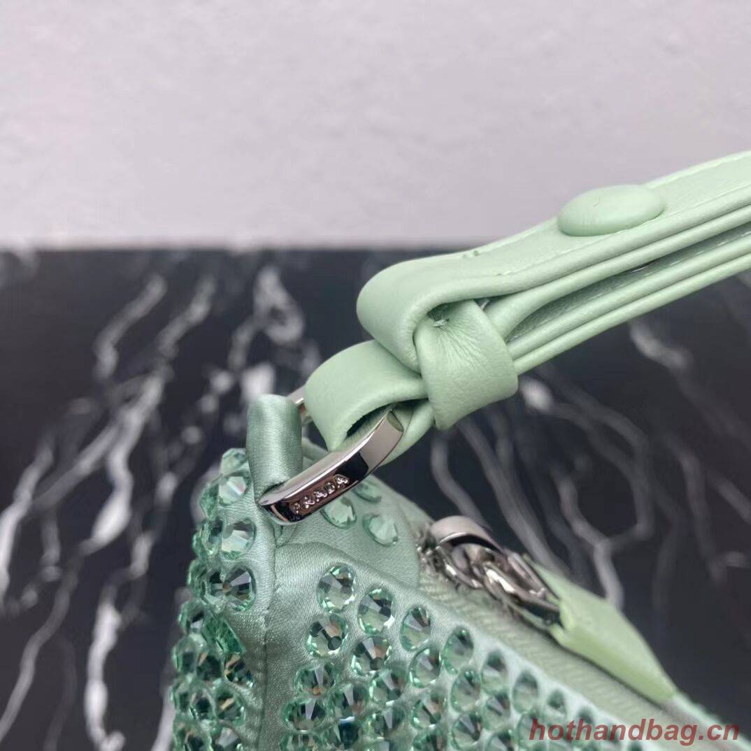 Prada crystal handbag 1VH243 green