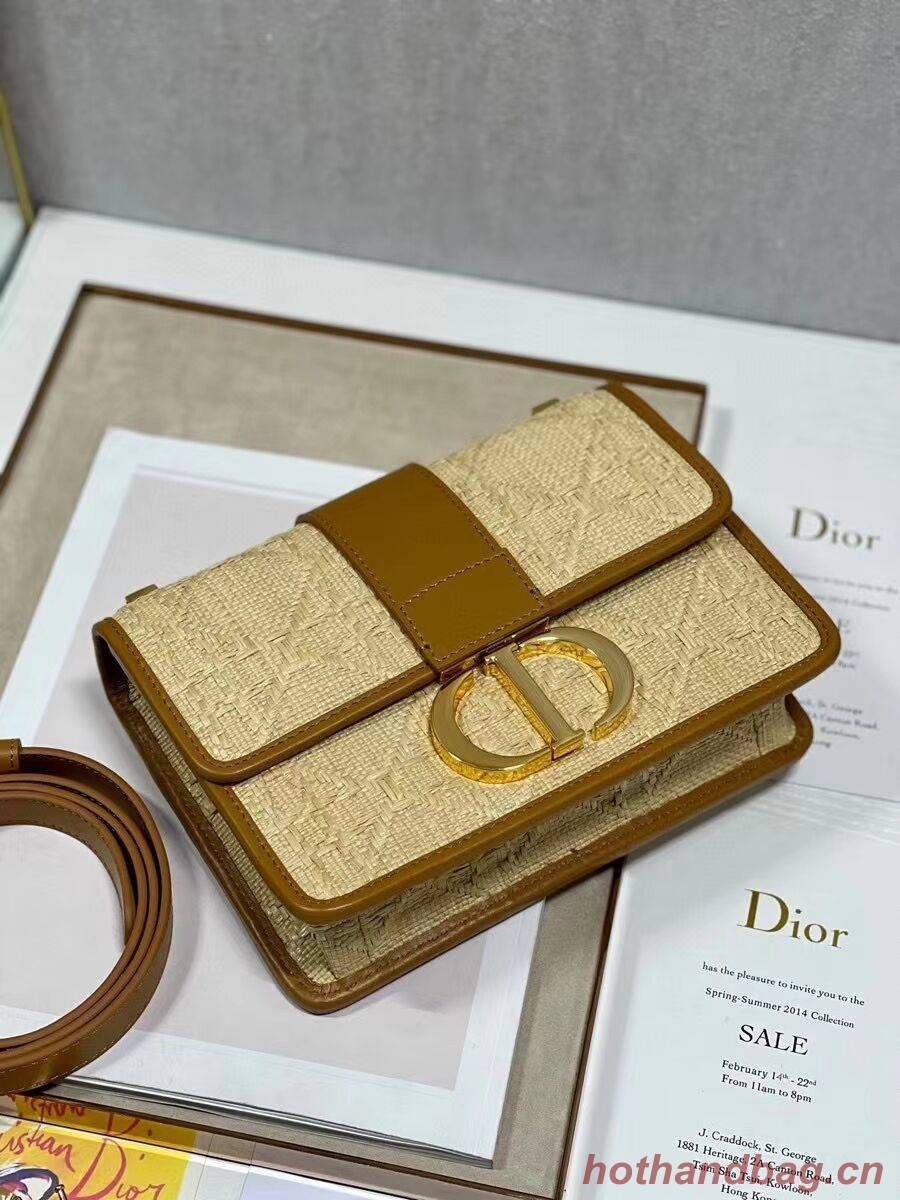 Dior 30 MONTAIGNE BAG Frosted Calfskin C9268 Apricot