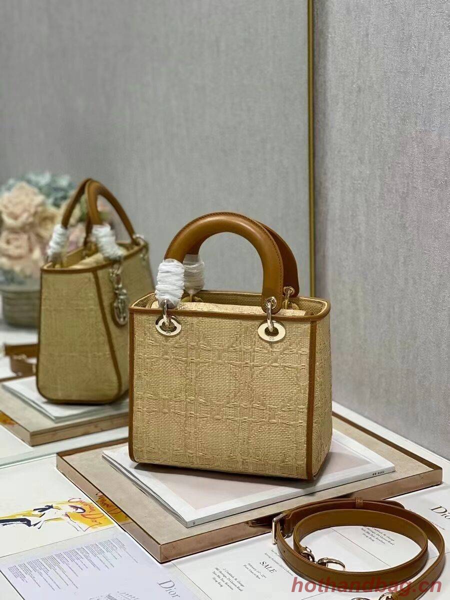 Dior MEDIUM LADY D-LITE BAG C9620 Apricot