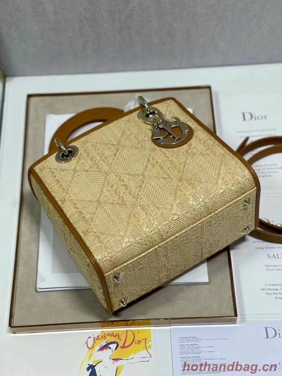 Dior MEDIUM LADY D-LITE BAG C9620 Apricot