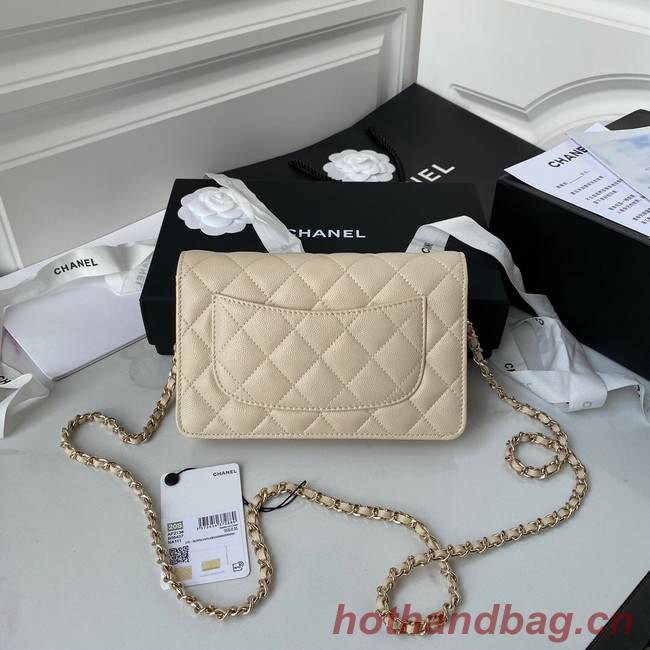 Chanel Grained Calfskin small Shoulder Bag AP33814 apricot