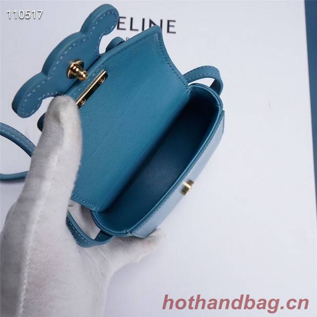 Celine FOLCO CUIR TRIOMPHE IN SMOOTH CALFSKIN 10J303 BLUE