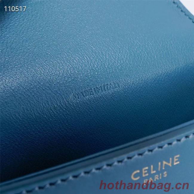 Celine FOLCO CUIR TRIOMPHE IN SMOOTH CALFSKIN 10J303 BLUE