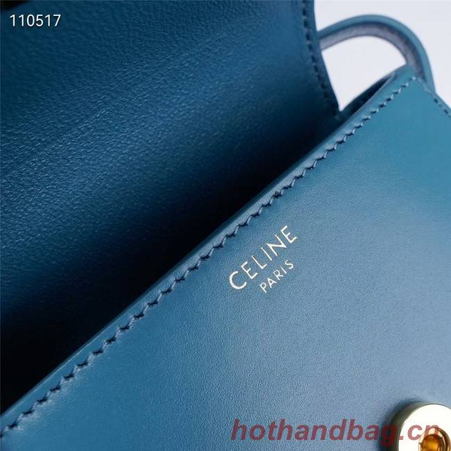 Celine FOLCO CUIR TRIOMPHE IN SMOOTH CALFSKIN 10J303 BLUE