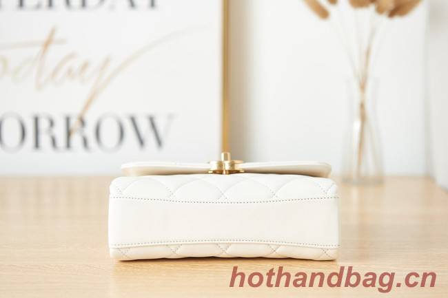 Chanel lambskin Shoulder Bag AS3240 white