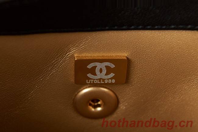 Chanel lambskin Shoulder Bag AS3240 black