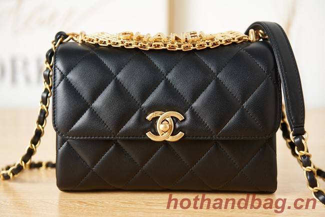 Chanel lambskin Shoulder Bag AS3240 black