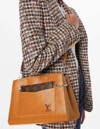 Louis Vuitton MARELLE TOTE MM M59953 Gold Miel Brown