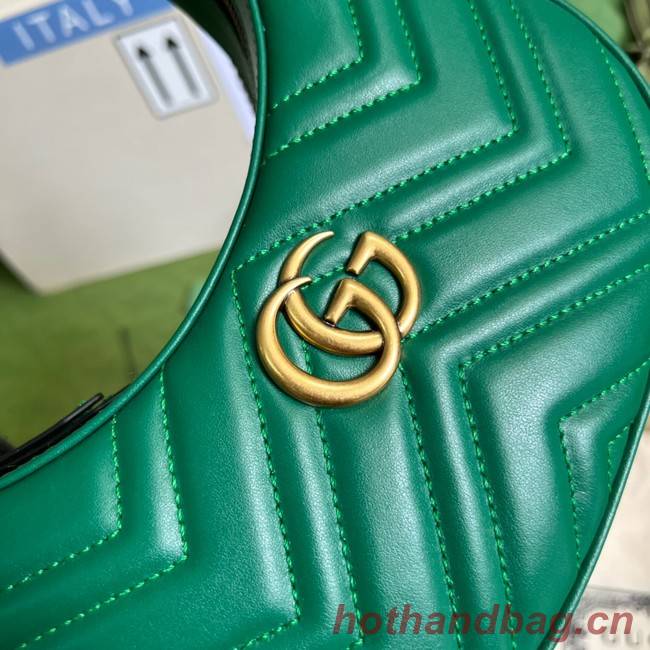 Gucci GG Marmont half-moon-shaped mini bag 699514 green