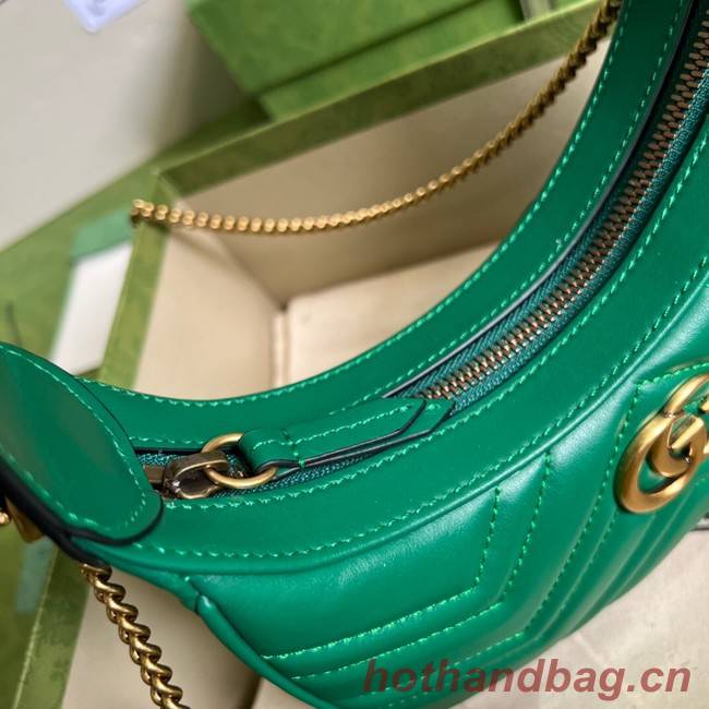 Gucci GG Marmont half-moon-shaped mini bag 699514 green