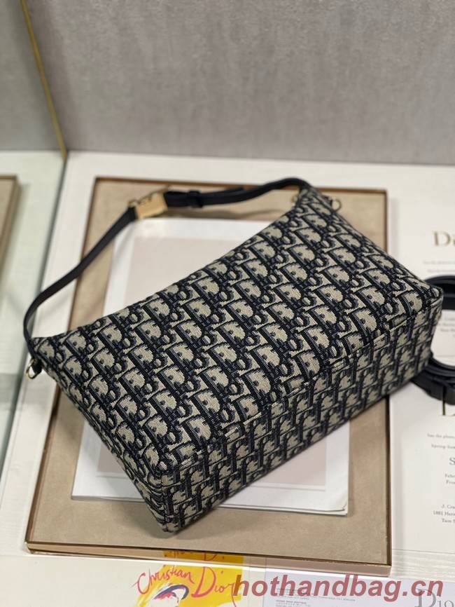 DIOR SMALL Shoulder Bag Embroidery S5552 dark blue