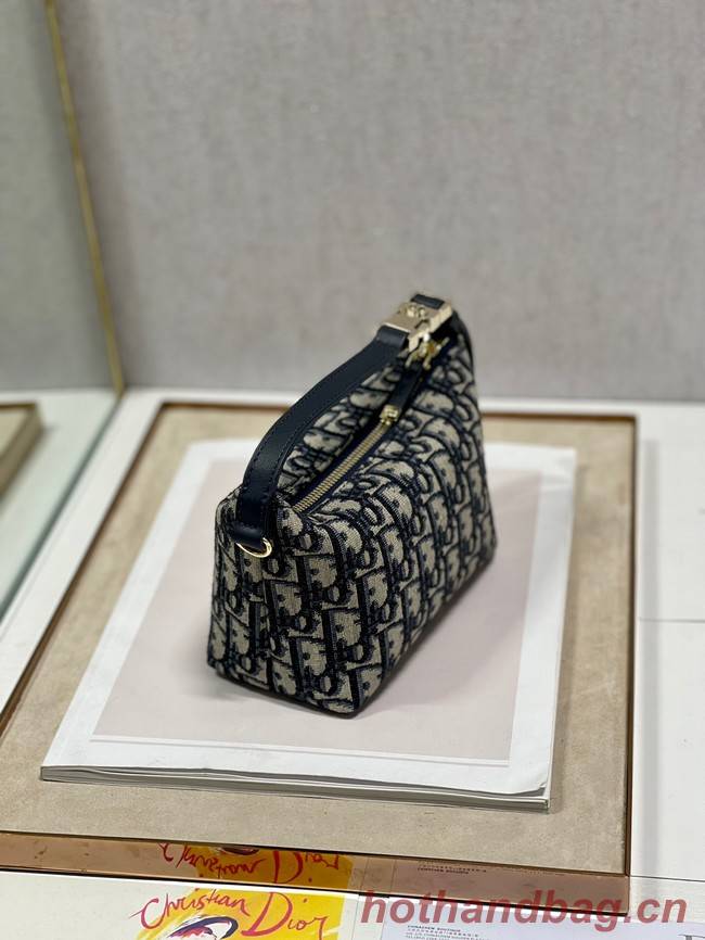 DIOR SMALL Shoulder Bag Embroidery S5553 dark blue