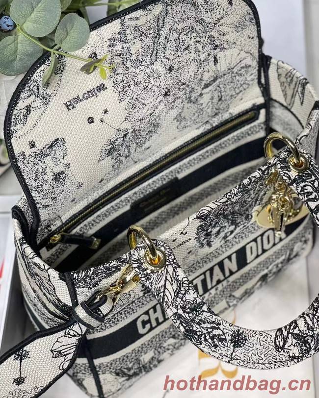 Dior MEDIUM LADY D-LITE BAG Embroidered M0565-15