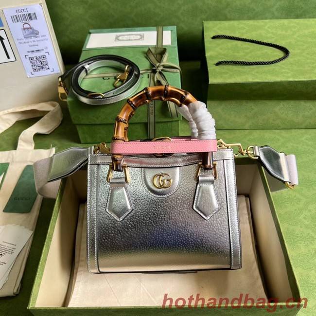 Gucci Diana mini tote bag 702732 Silver