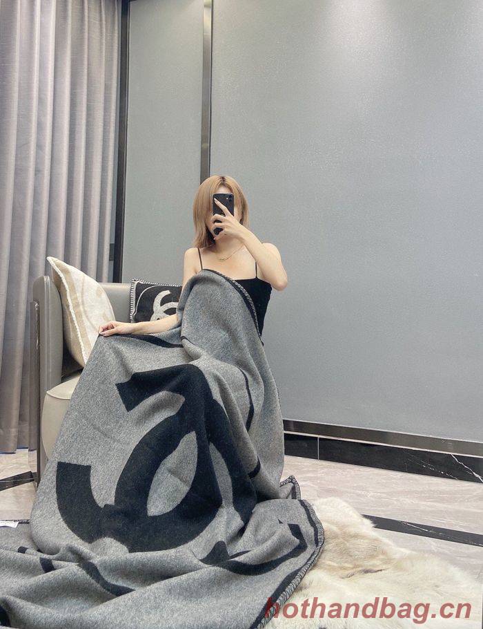 CHANEL Merino Wool Cashmere CC Throw Blanket CHB00003