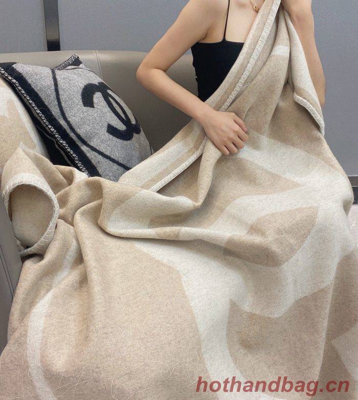 CHANEL Merino Wool Cashmere CC Throw Blanket CHB00004