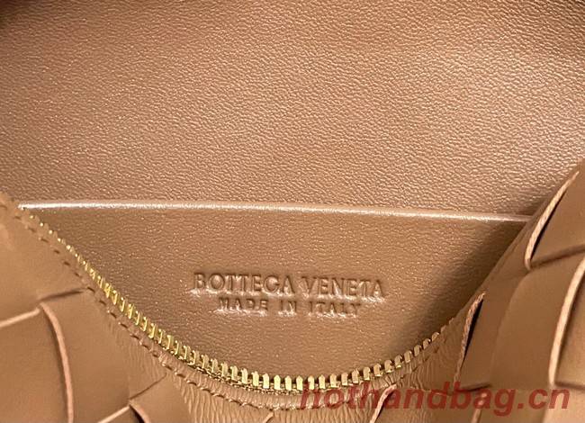 Bottega Veneta Mini intrecciato leather cross-body bag 680254 brown