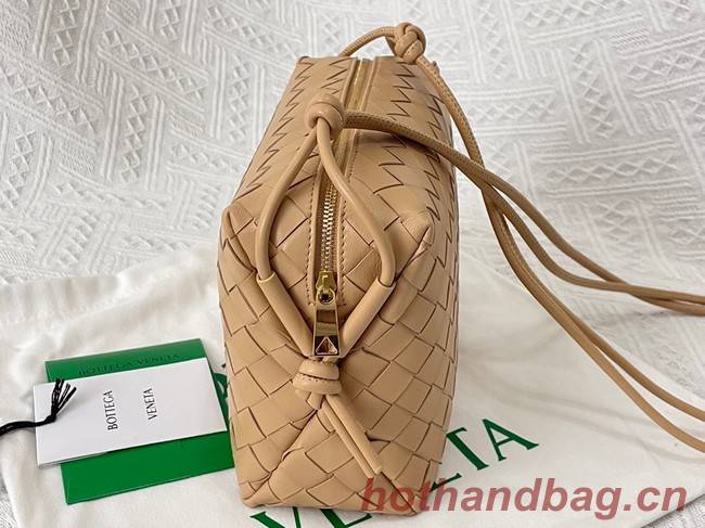 Bottega Veneta Small intrecciato leather cross-body bag 680255 Almond