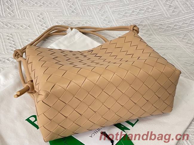 Bottega Veneta Small intrecciato leather cross-body bag 680255 Almond